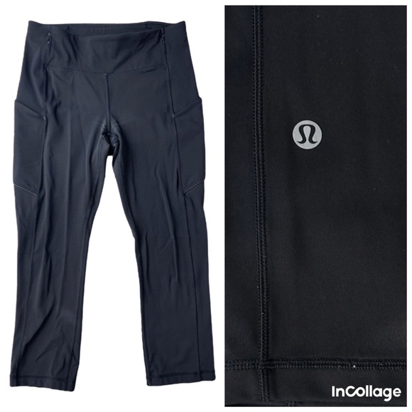 Lululemon Black Leggings with hip pockets - Picture 1 of 12